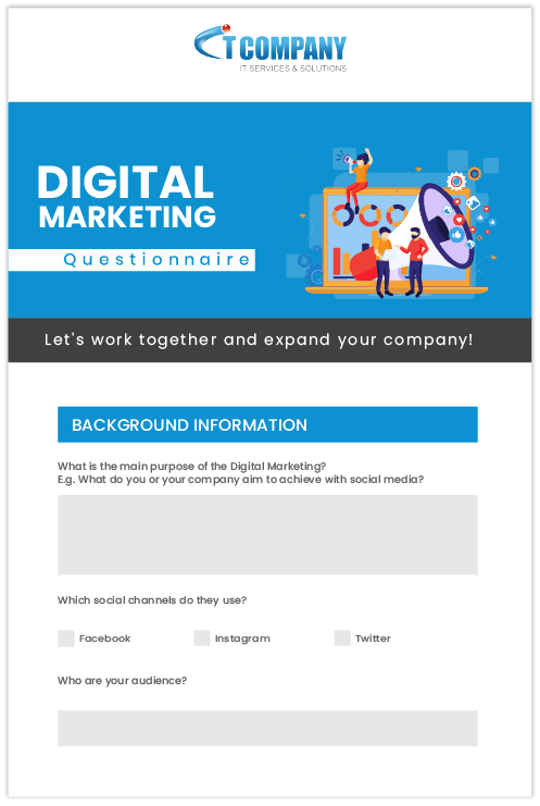 Digital Marketing Questionnaire